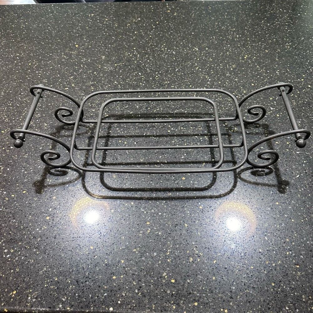 Longaberger Wrought Iron Square Baker Caddy
